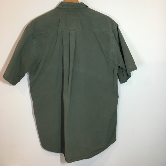 Carhartt mens short sleeve button down casual shirt size large tall 100% cotten - Picture 3 of 4